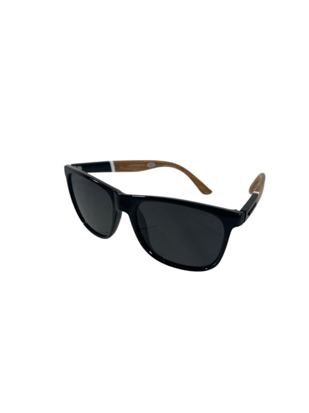 Panama Jack Polarized Black Sunglasses Faux Wood Grain Arms UVA UVB Mens